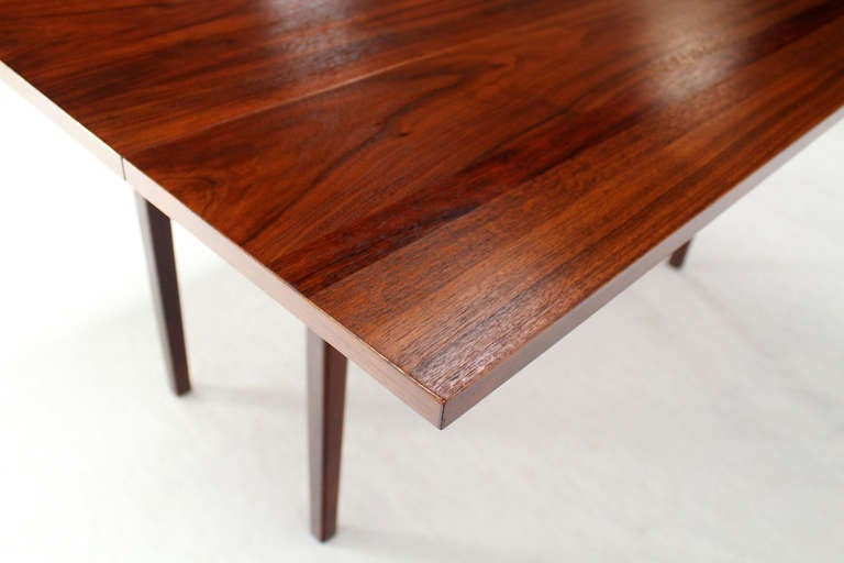 Danish Mid Century Modern Walnut Drop Leaf Dining or Console Table 2