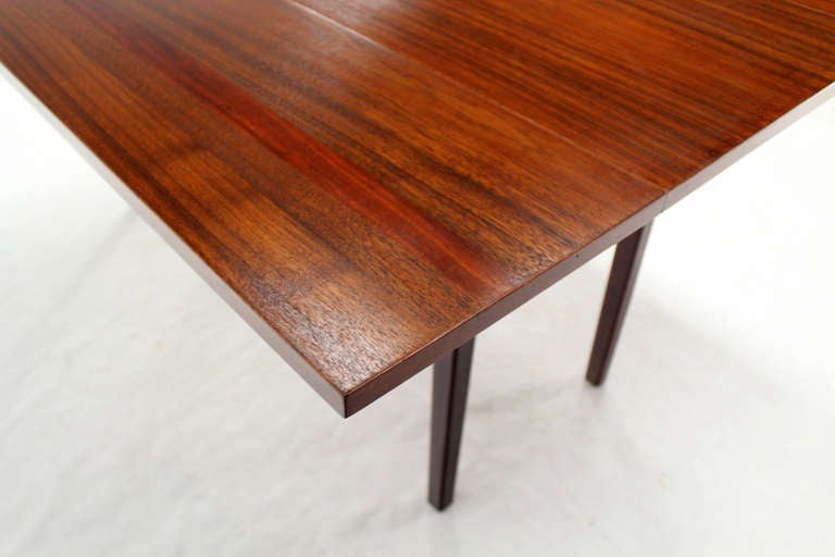 20th Century Danish Mid Century Modern Walnut Drop Leaf Dining or Console Table