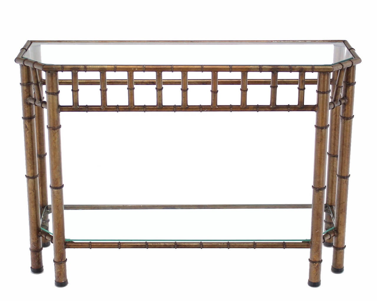 Metal Faux Bamboo Medium Size Console Table 1