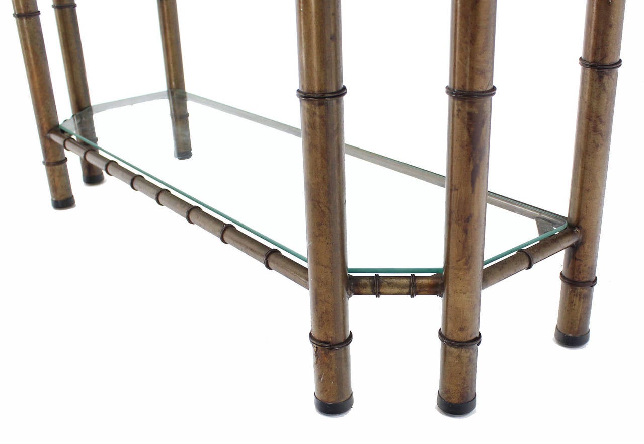 American Metal Faux Bamboo Medium Size Console Table