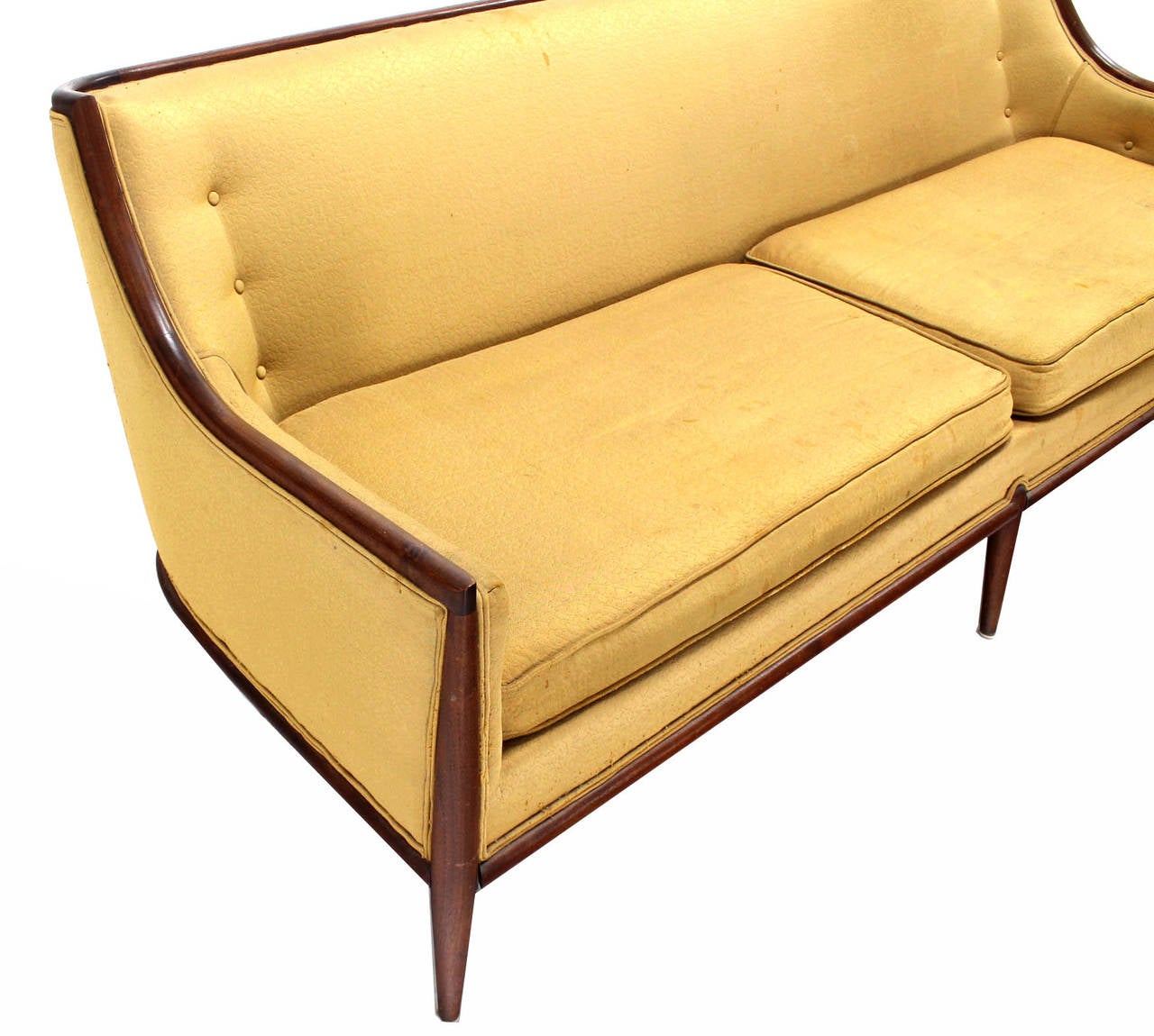 Mid-Century Modern Mid Century Modern Walnut Frame Sofa