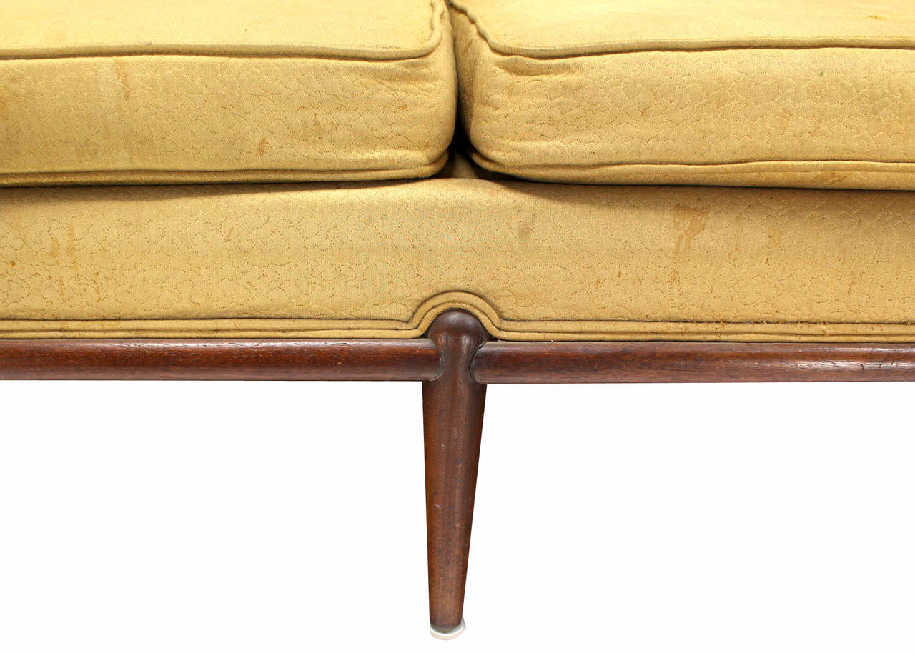 Mid Century Modern Walnut Frame Sofa 2
