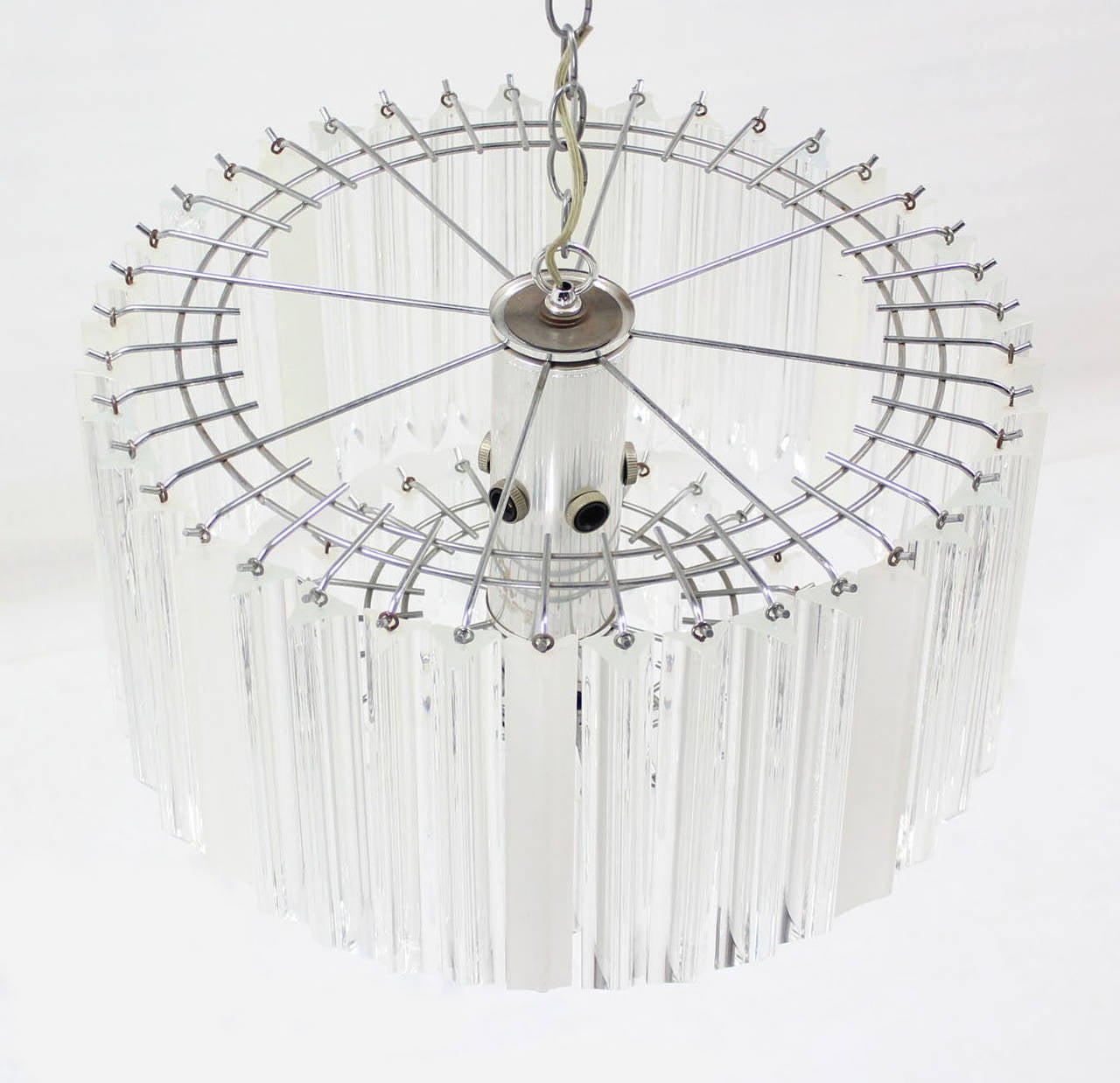 Camer Mid Century Modern Round Light Fixture In Good Condition In Rockaway, NJ