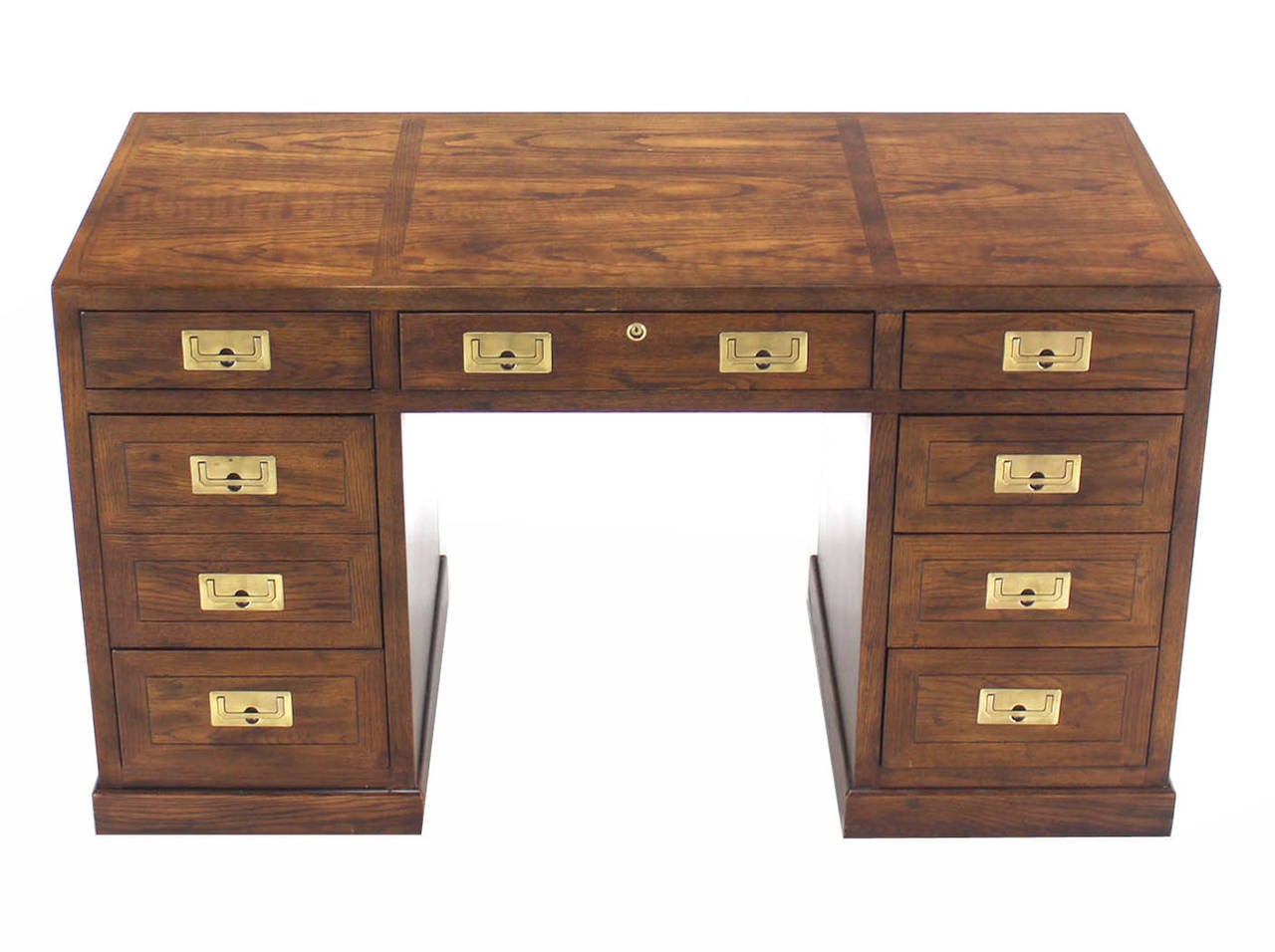 Henredon campaign desk in excellent condition.