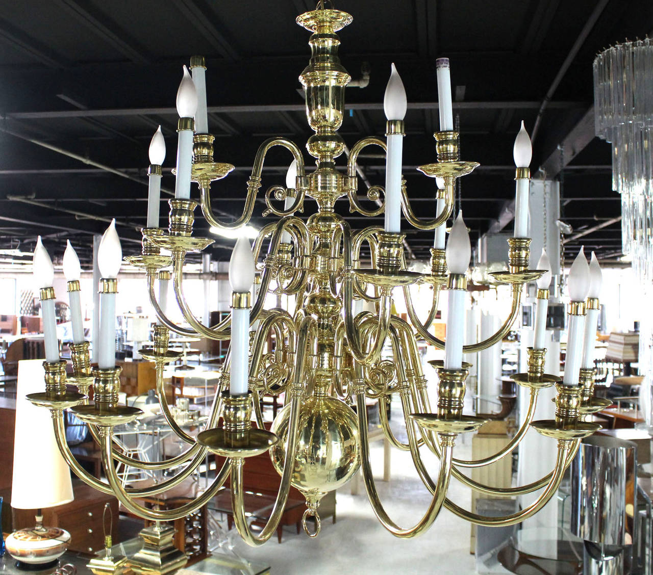 Nice large vintage candelabra chandelier (40x40")