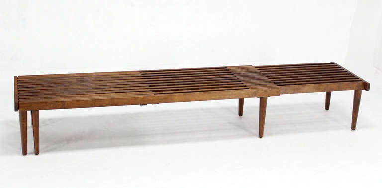 Very nice Danish modern expandable bench.