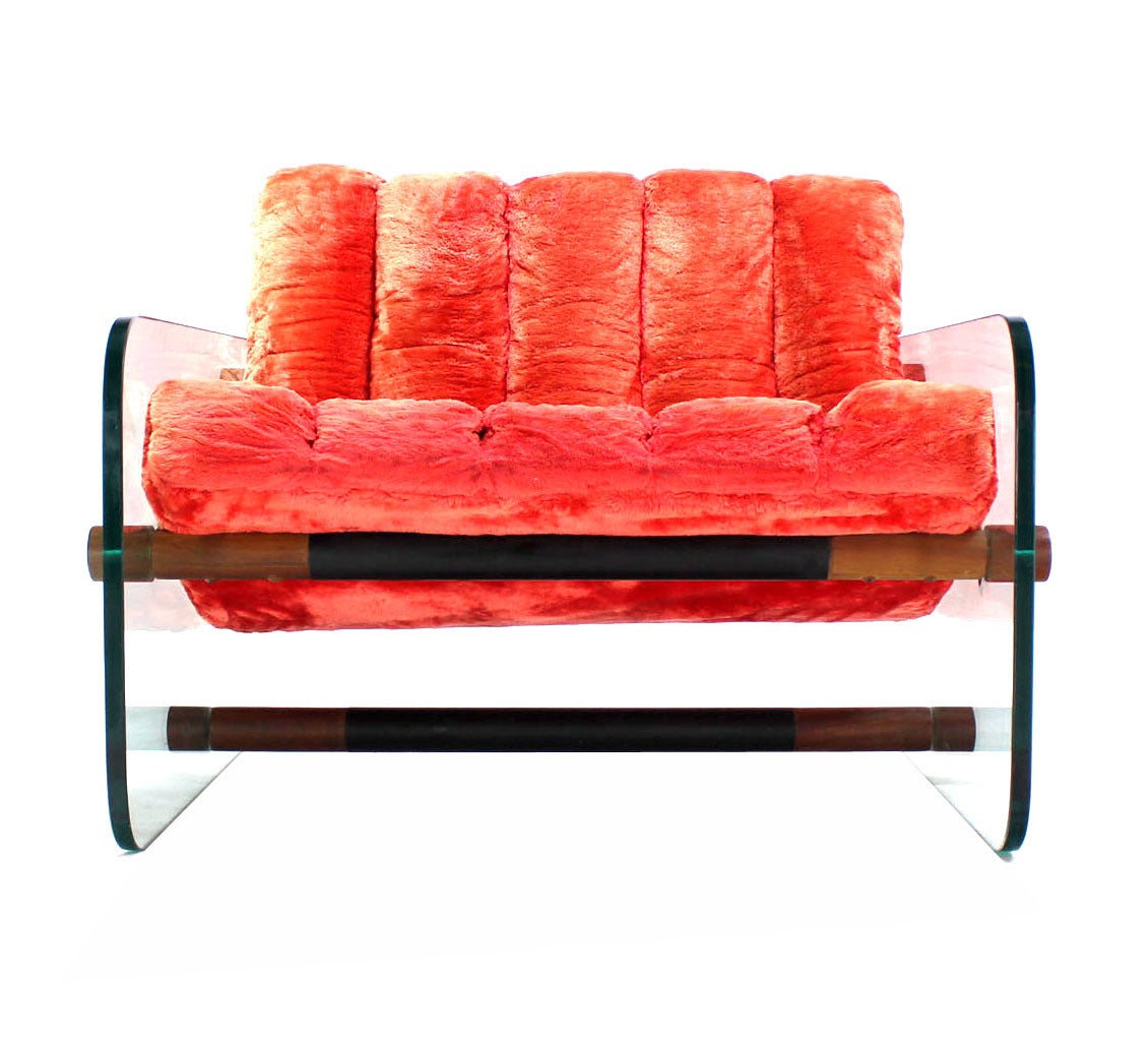 Glass Side Lounge Club Chair 1