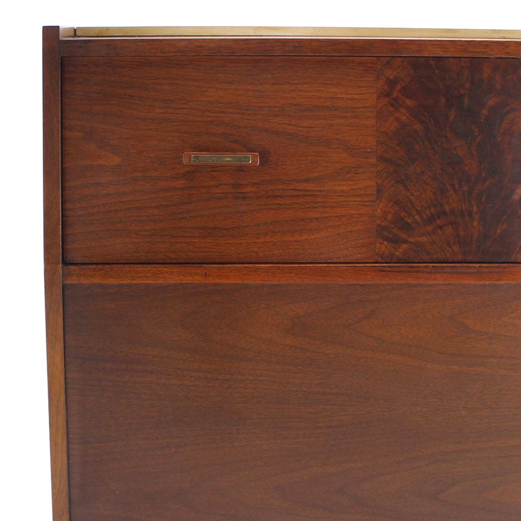 Oiled Walnut Storage Cabinet Head Tables Headboard King Bed 1