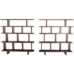 Pair of Large Open Back Bookcases Shelves Wall Units Room Dividers