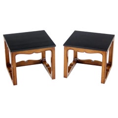 Pair of Mike Talor for Baker Square Cube Shape Side End Tables
