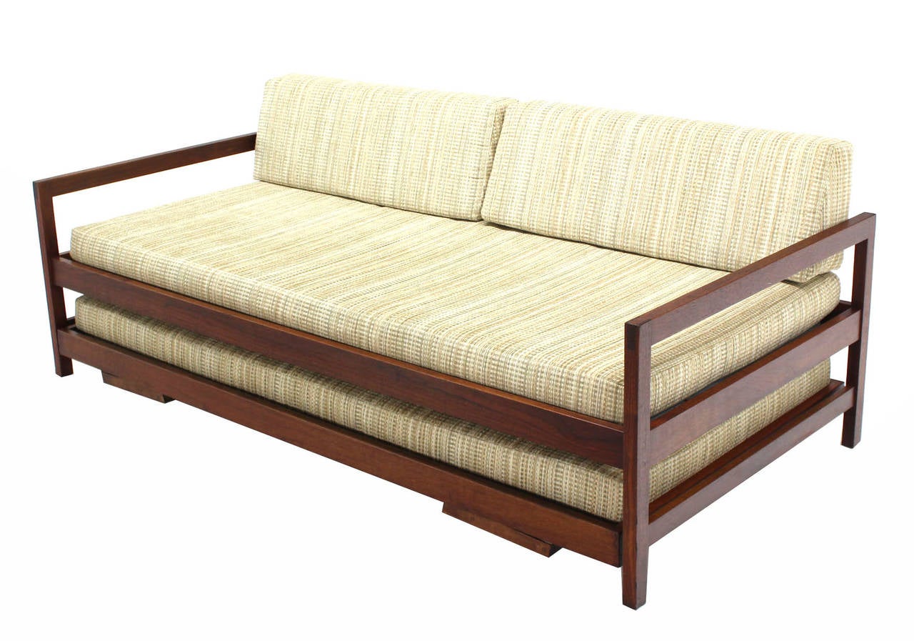 mid century trundle bed