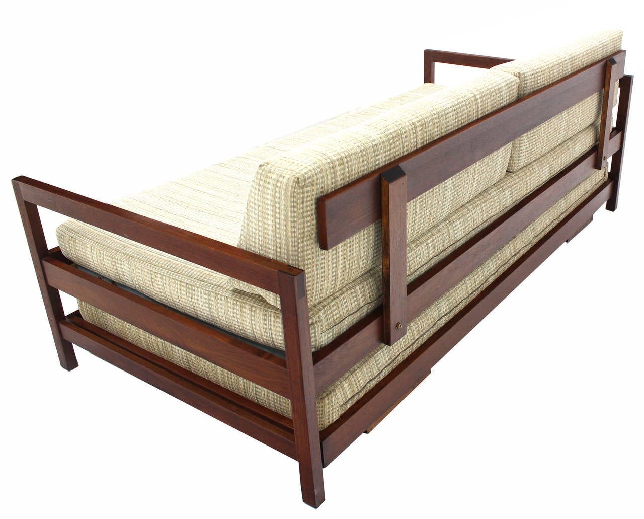 American Solid Walnut Frame Mid-Century Modern Trundle, Pull-Out Daybed