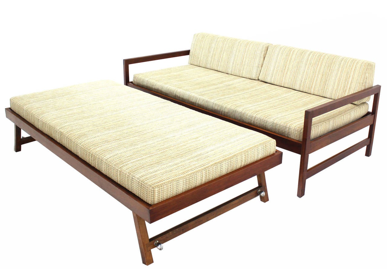 mid century modern trundle bed