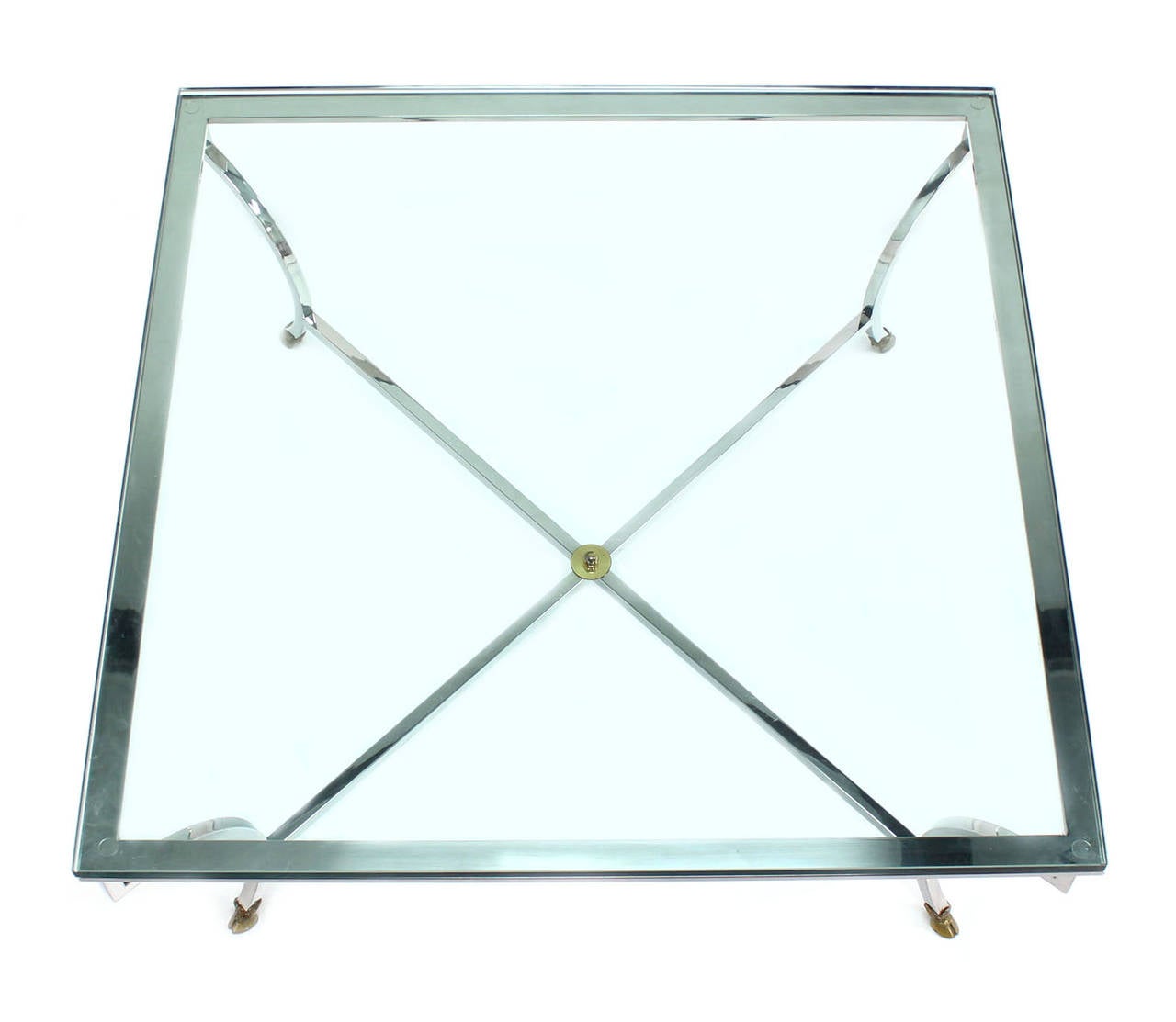 square coffee table glass