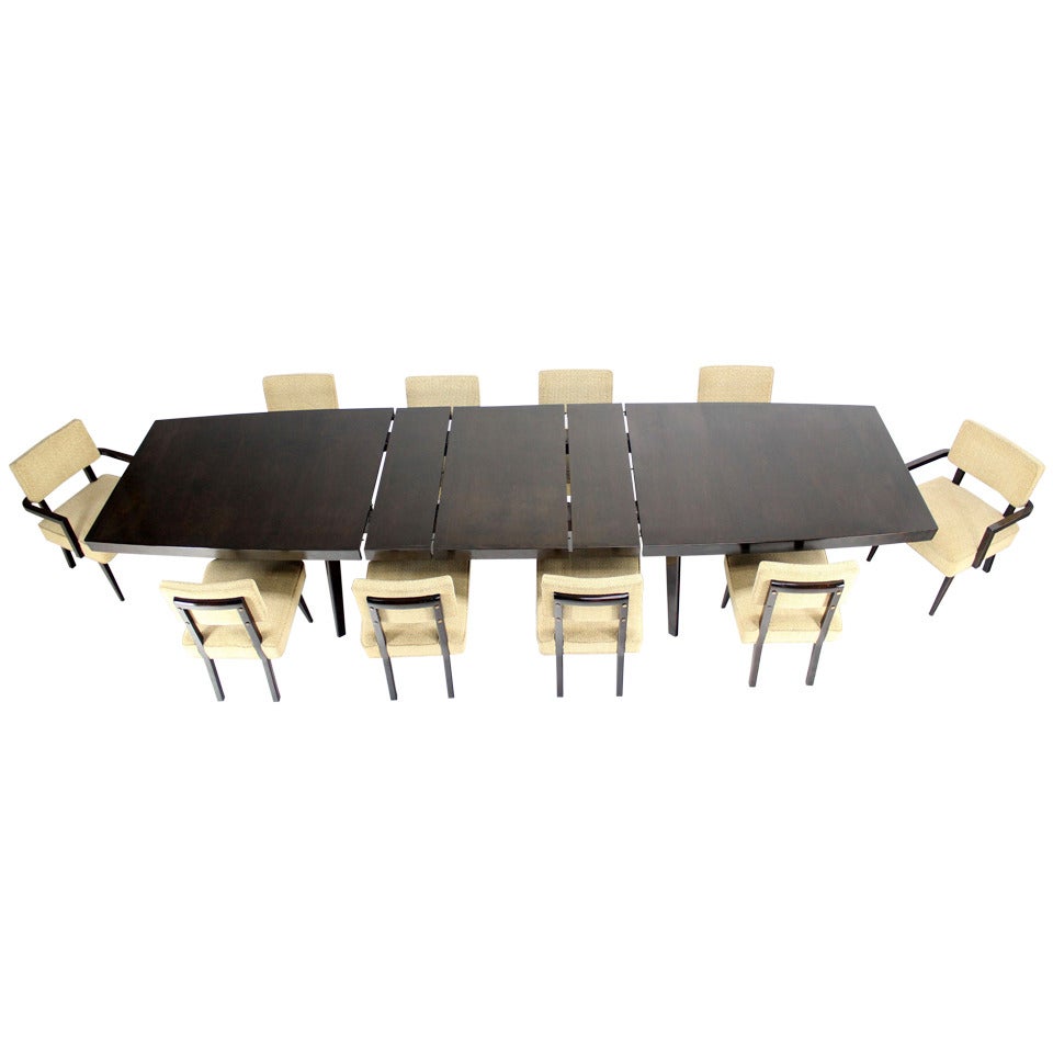 Dunbar Dining or Conference Table + 10 Chairs Mid Mid Century Modern