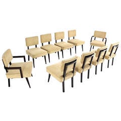 Set of 10 Dunbar Mid Century Modern Dining Chairs