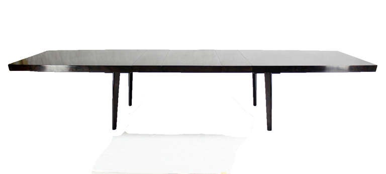 Mid-Century Modern Dunbar Dining or Conference Table with Three Extension Leaves 2