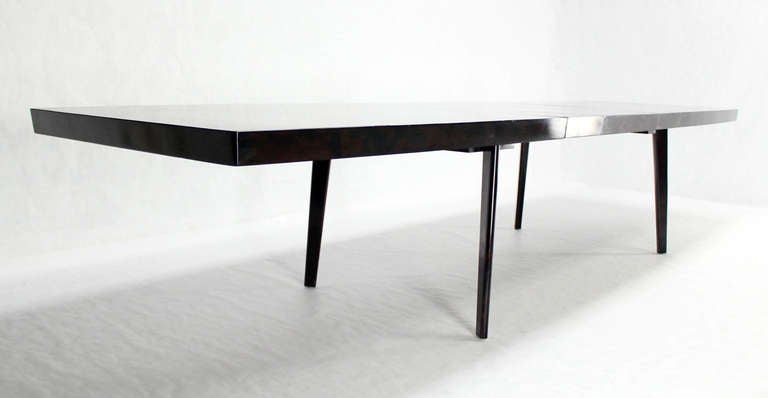 Mid-Century Modern Dunbar Dining or Conference Table with Three Extension Leaves 1