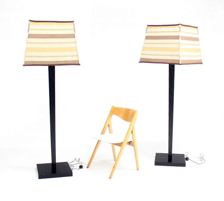 Pair of very sharp looking floor lamps made in France.