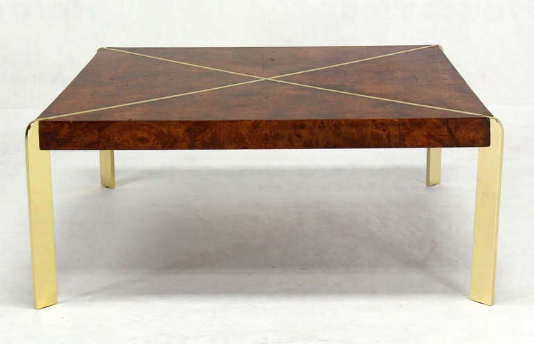 Very nice Baugham design burl wood coffee table.