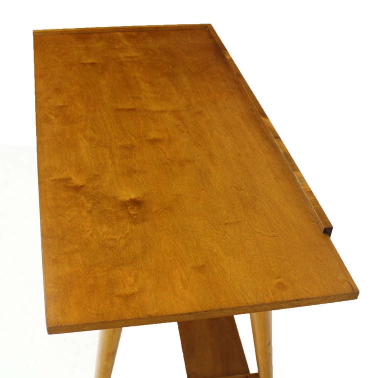 Mid-Century Modern Edmond Spence Mid-Century Swedish Modern Blonde Maple Desk