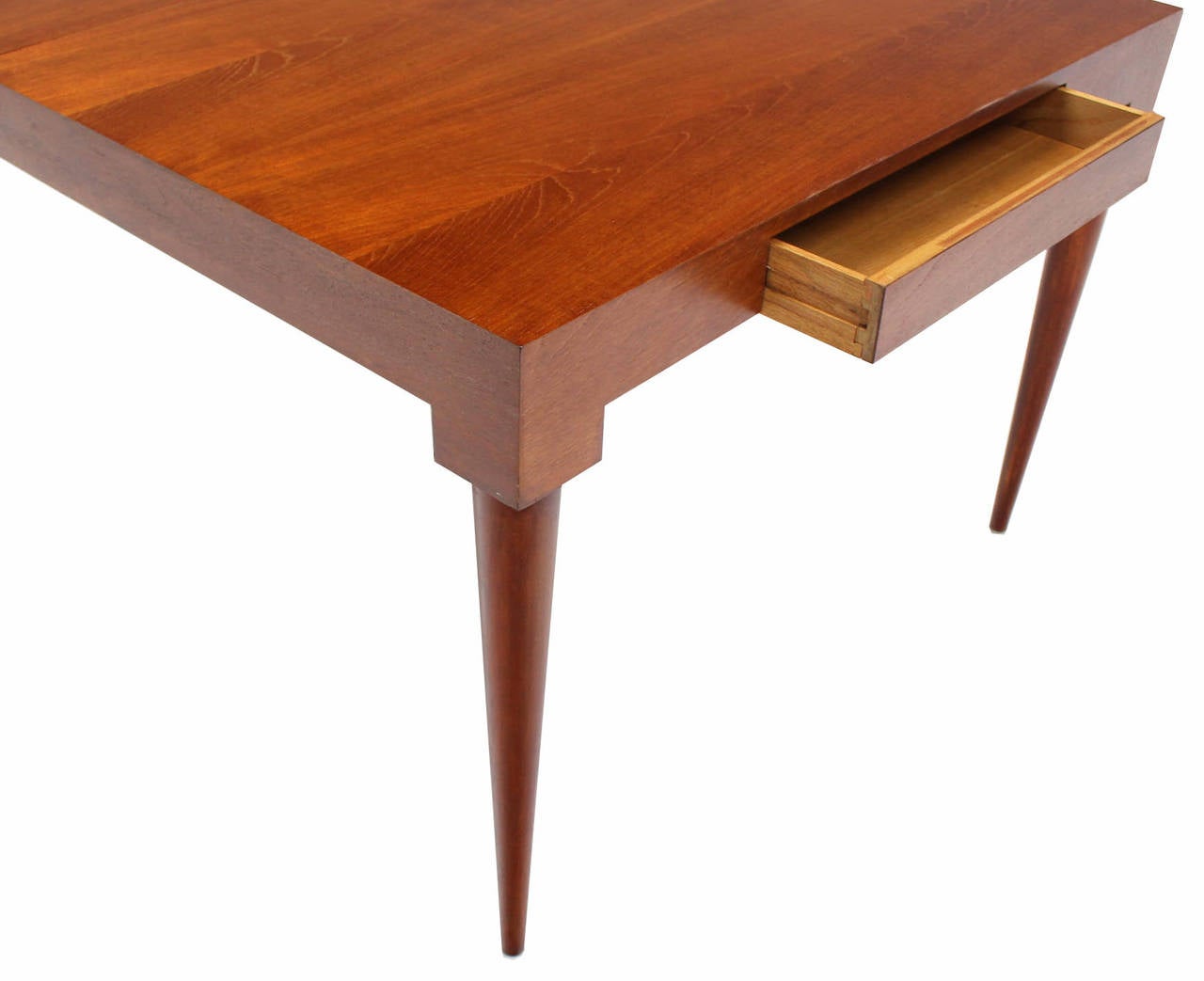 20th Century American Mid-Century Modern Teak Dining Table with Two Leaves