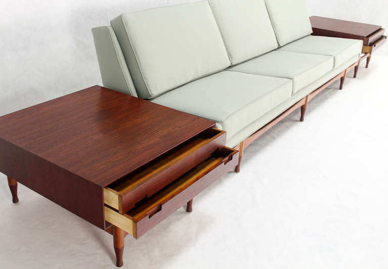 sofa with built in table