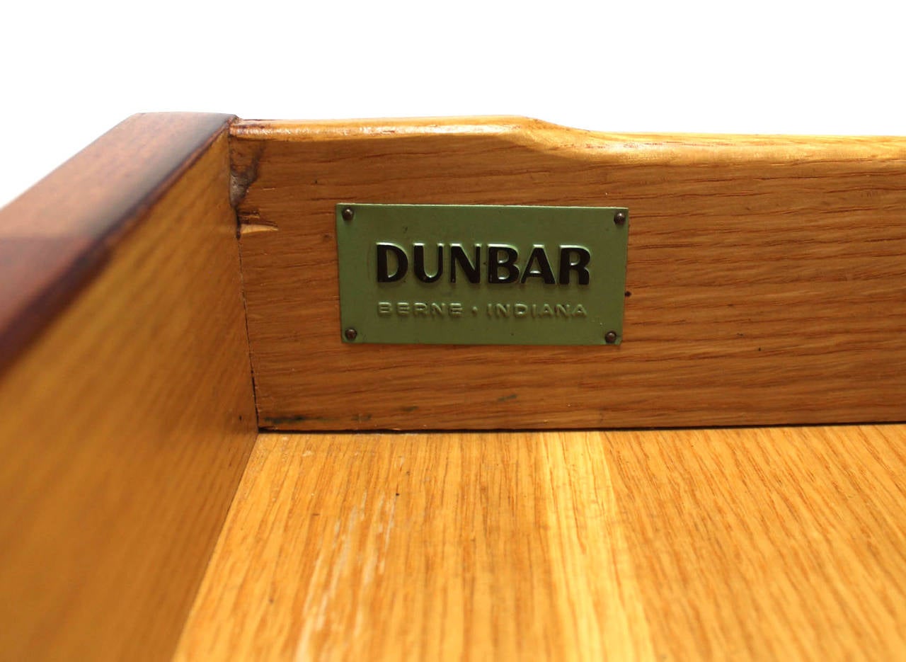 Walnut Mid-Century Modern Petit Compact Small Desk by Dunbar