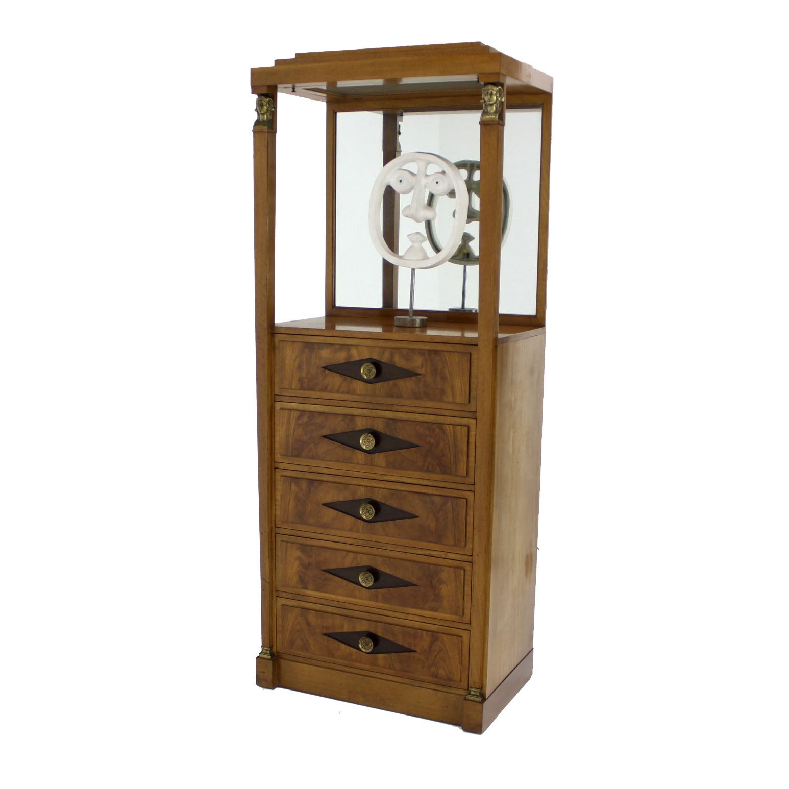 Empire Vitrine Light Up Display Cabinet or Chest of Drawers