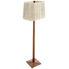Mid-Century Modern Walnut and Brass Floor Lamps 4