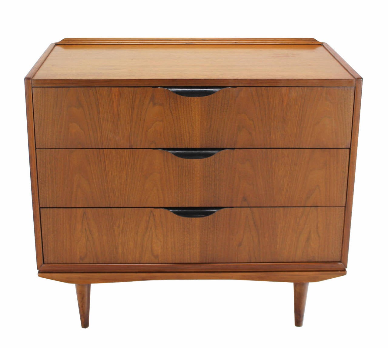 Three-Drawer Walnut Bachelor Chest or Dresser
