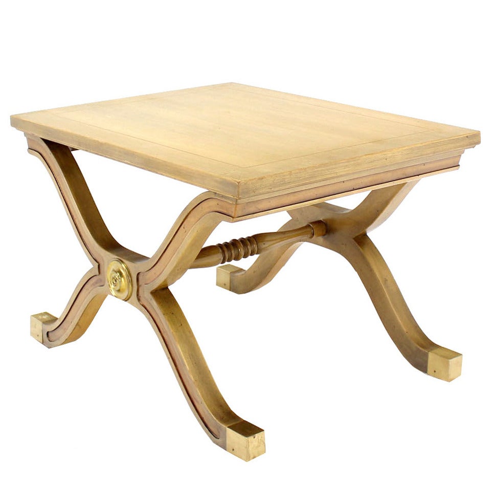 Hollywood Regency X-Base Side Table or Stool