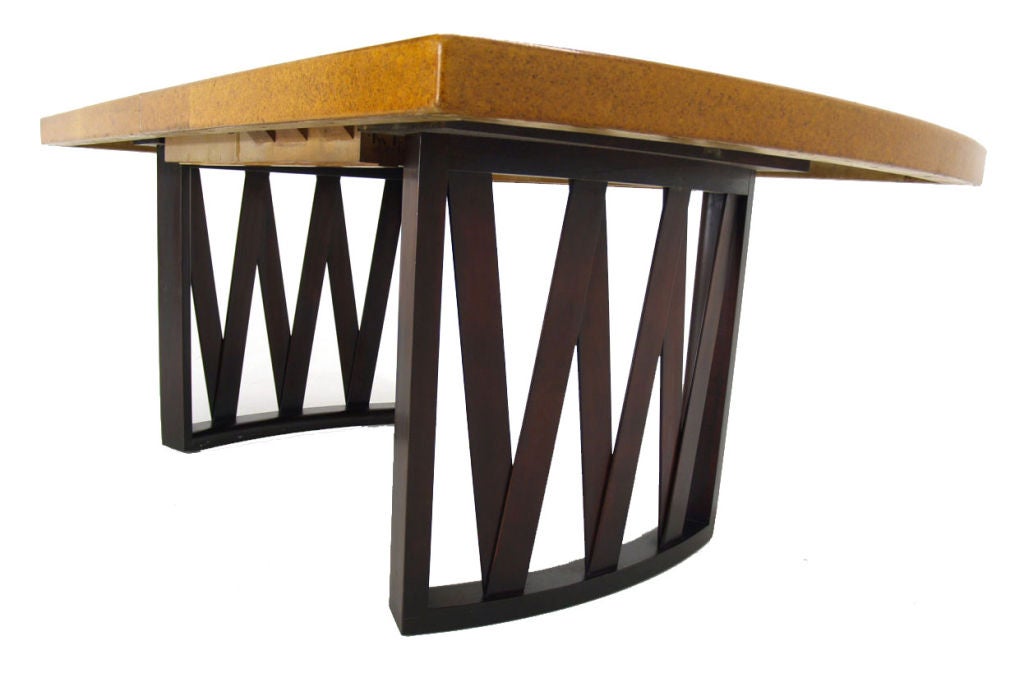 American Paul Frankl for Johnson Cork Top Dining Table w/2 Leaves