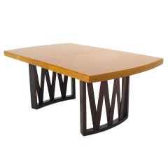 Paul Frankl for Johnson Cork Top Dining Table w/2 Leaves