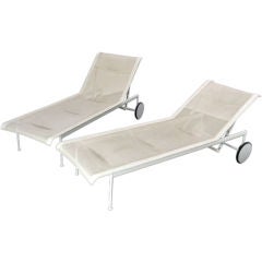 Pair of Richard Schultz Chaise Lounges