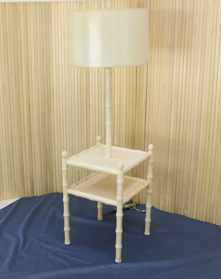 Faux Bamboo Mid Century Modern Table Floor Lamp 1