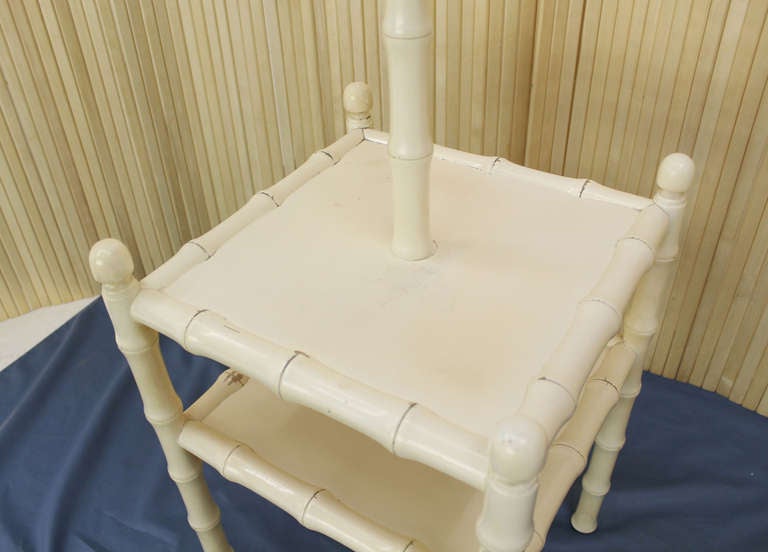 Mid-Century Modern Faux Bamboo Mid Century Modern Table Floor Lamp