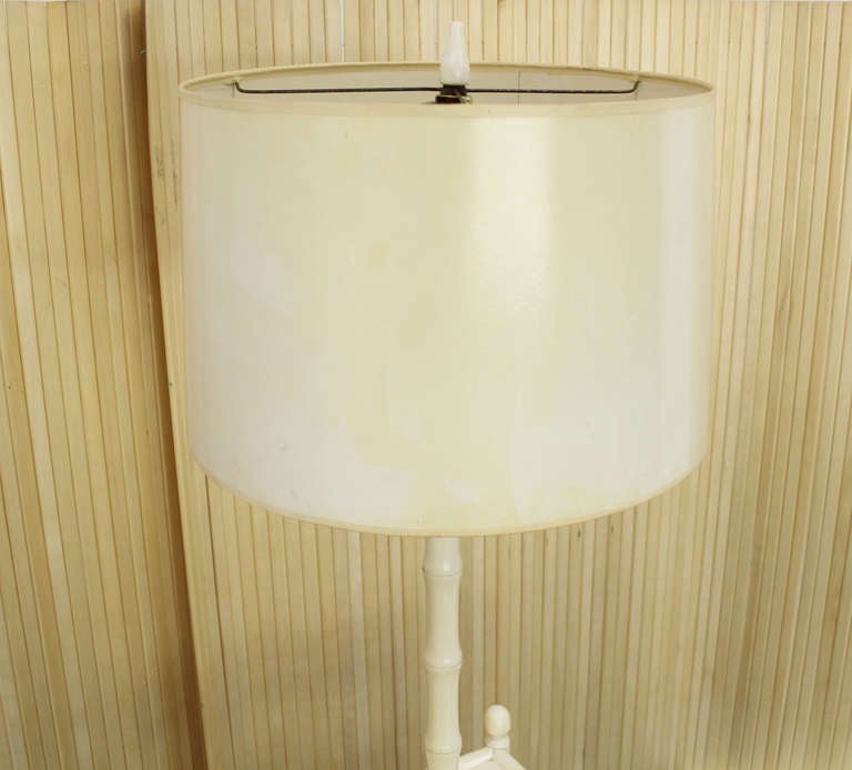 20th Century Faux Bamboo Mid Century Modern Table Floor Lamp