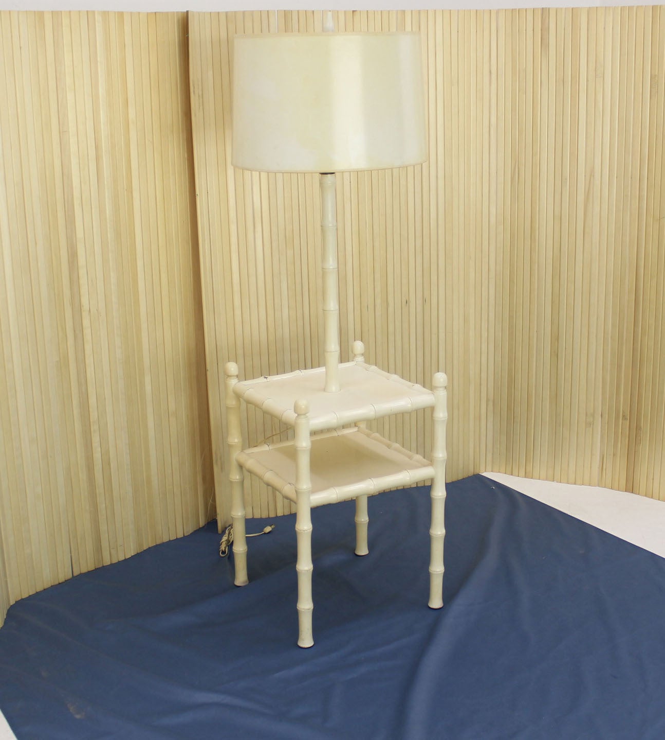 Faux Bamboo Mid Century Modern Table Floor Lamp
