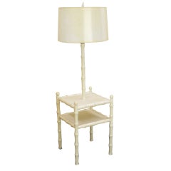 Faux Bamboo Mid Century Modern Table Floor Lamp