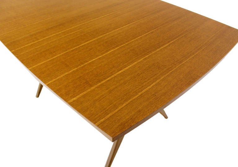 Mid-Century Modern X-Base Dining Table with Two Extension Boards 3