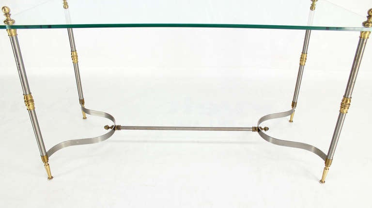 Mid-Century Modern Jansen Style, Glass-Top Writing or Conference Table 2