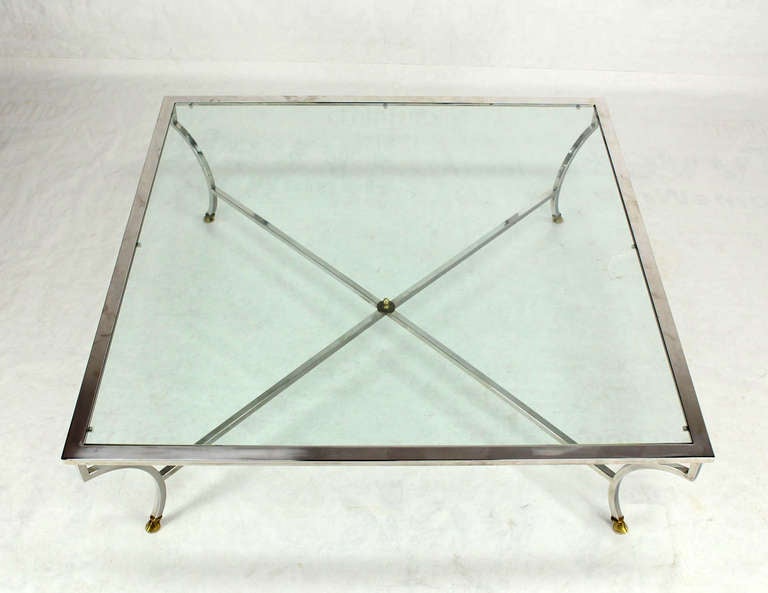 extra large glass coffee table