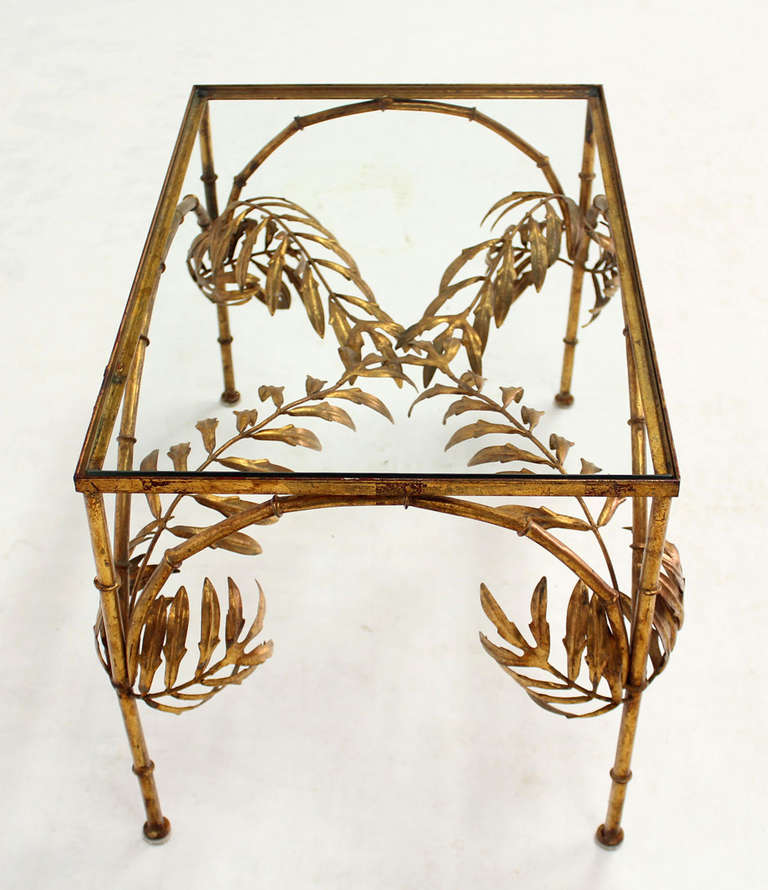 metal bamboo side table