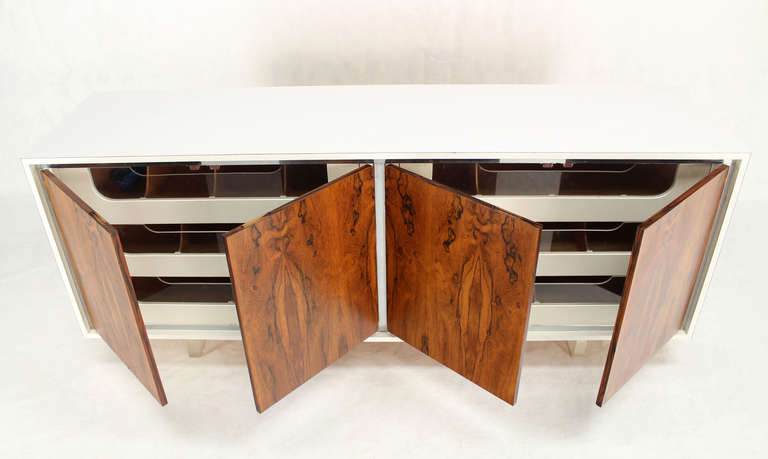 Very nice mid century modern rosewood and lucite dresser