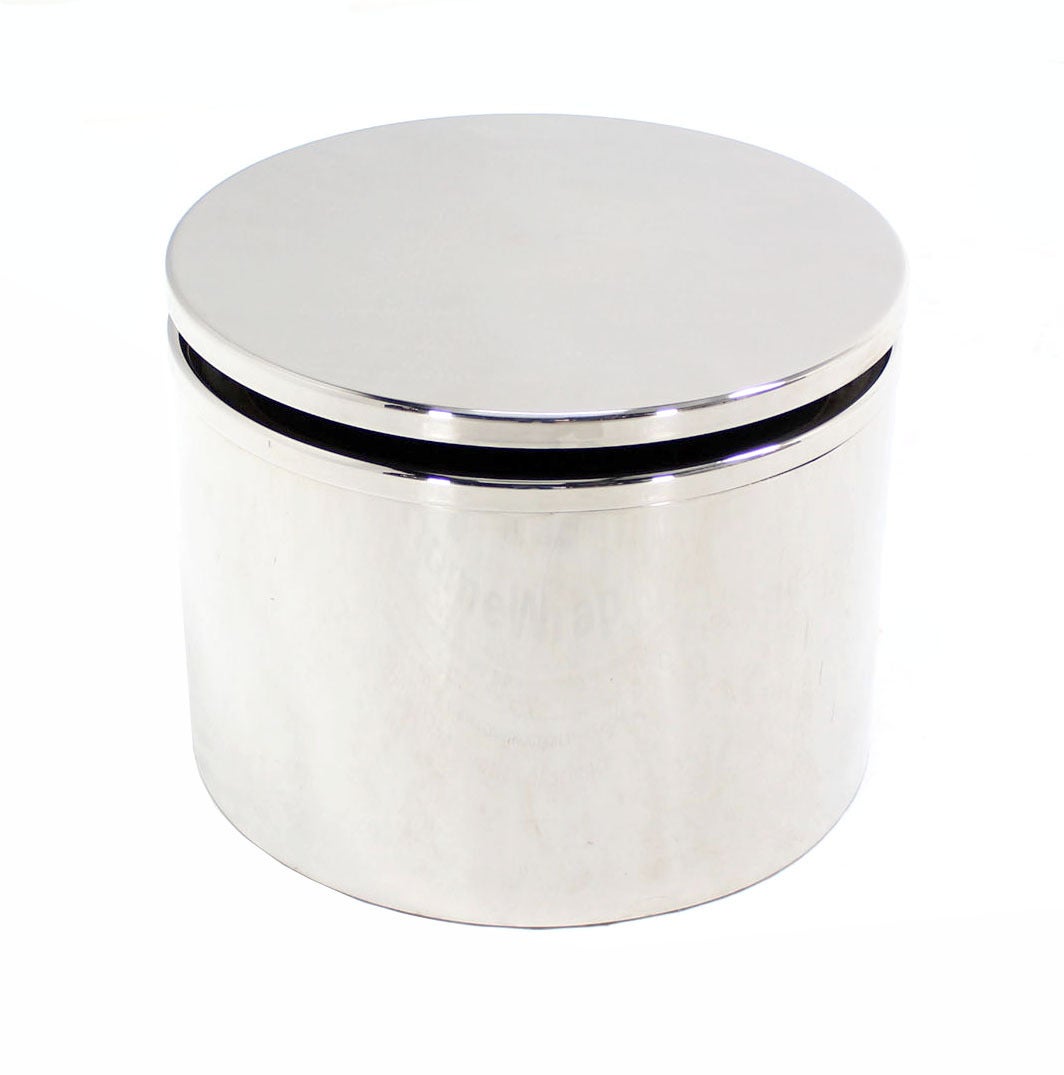 Drum Shape Stainless Steel Side Table with 