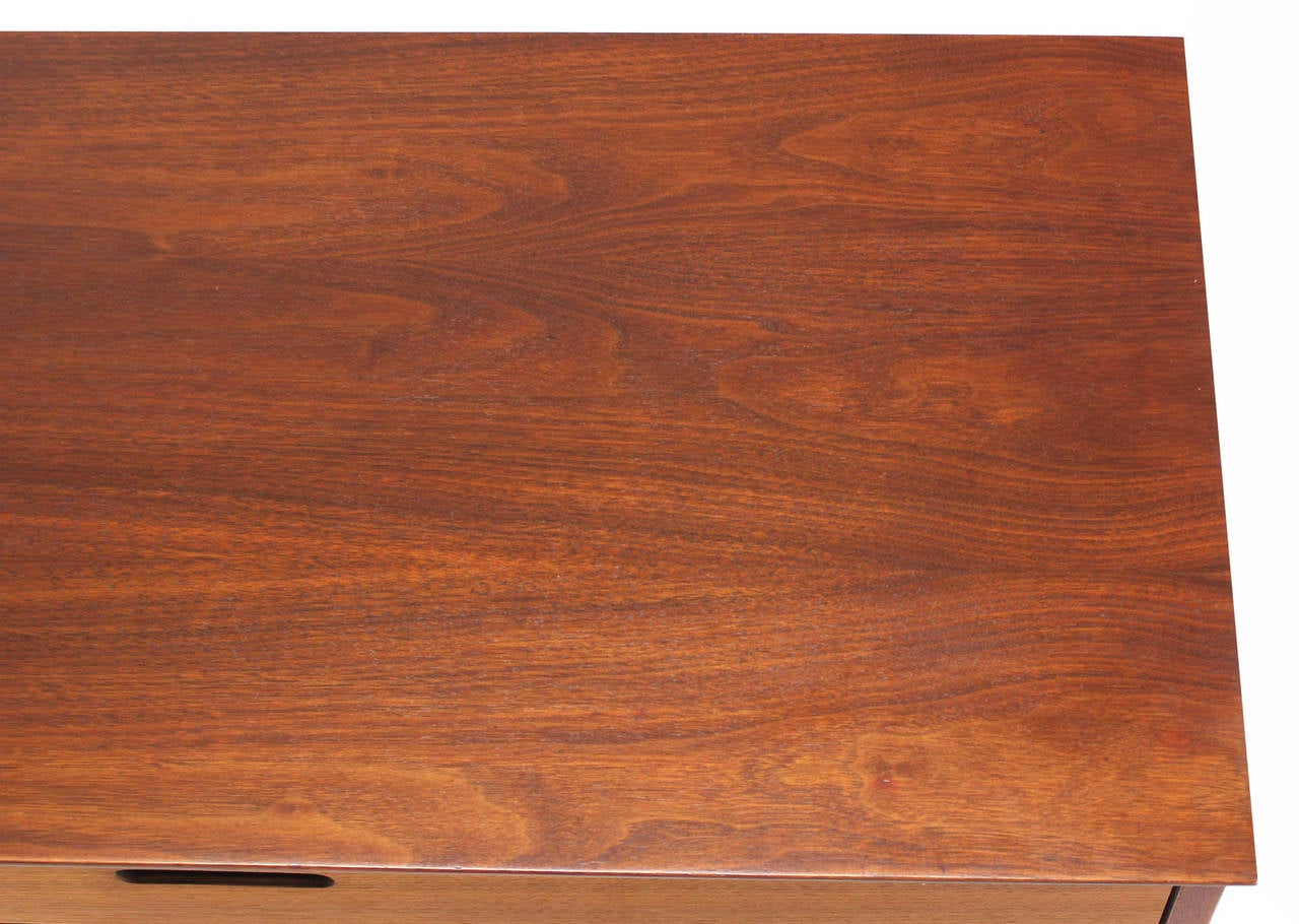 Oiled Walnut Five-Drawer High Chest In Excellent Condition In Rockaway, NJ