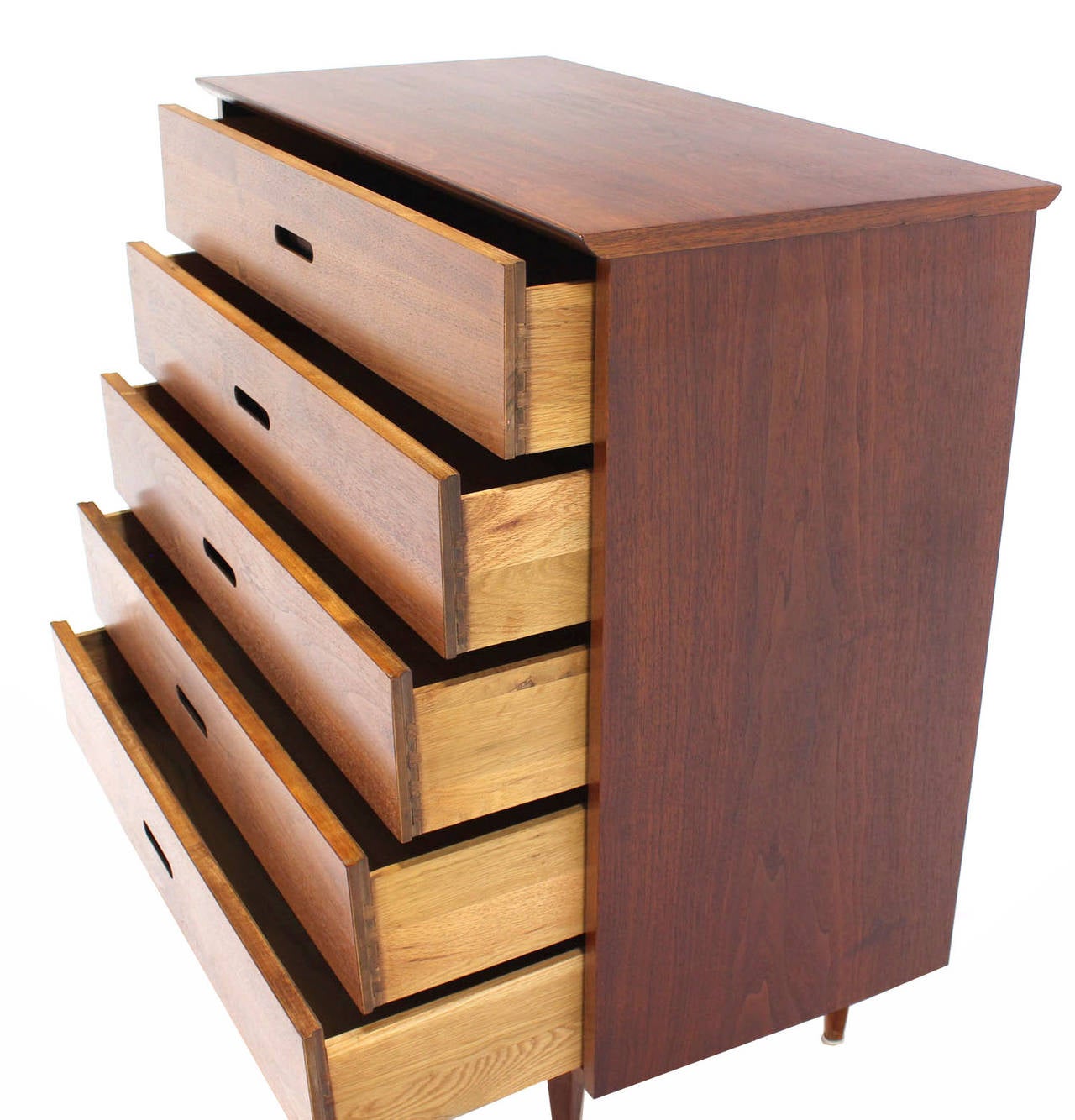 Oiled Walnut Five-Drawer High Chest 1