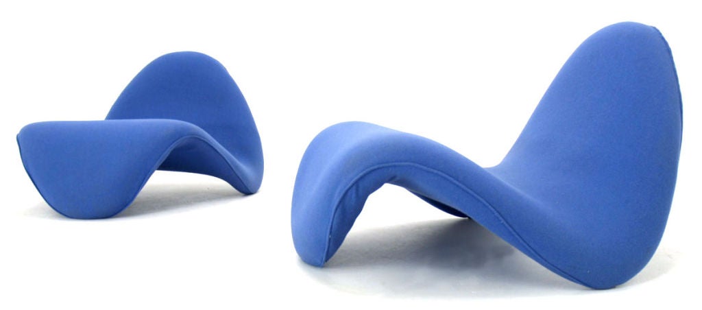 Pair of Pierre Paulin Tongue Chairs