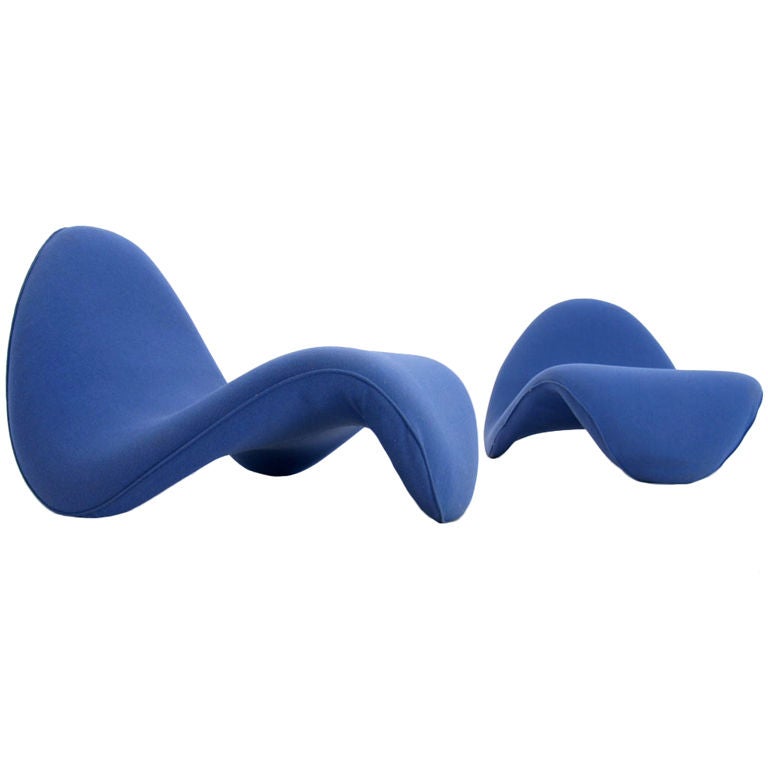 Pair of Pierre Paulin Tongue Chairs